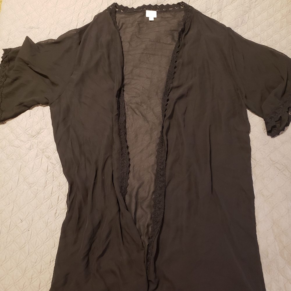 Lularoe Solid Black Chloe Kimono
